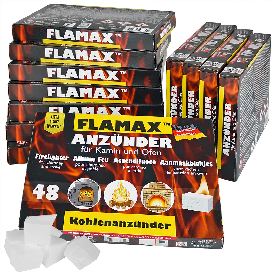 FLAMAX 576x / 1152x Anzündwürfel Kaminanzünder Kohleanzünder Anzünder Würfel Grillanzünder Ofenanzün