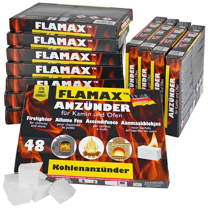 FLAMAX 576x / 1152x Anzündwürfel Kaminanzünder Kohleanzünder Anzünder Würfel Grillanzünder Ofenanzün