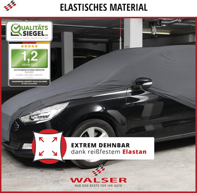 WALSER Premium Abdeckung Auto Indoor Stretch Plus Qualitätssieger Sehr Gut* Autoabdeckung Winter Aut