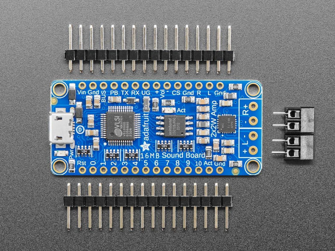 Adafruit Audio FX Soundboard + 2x2W Amp - WAV/OGG Trigger -16MB