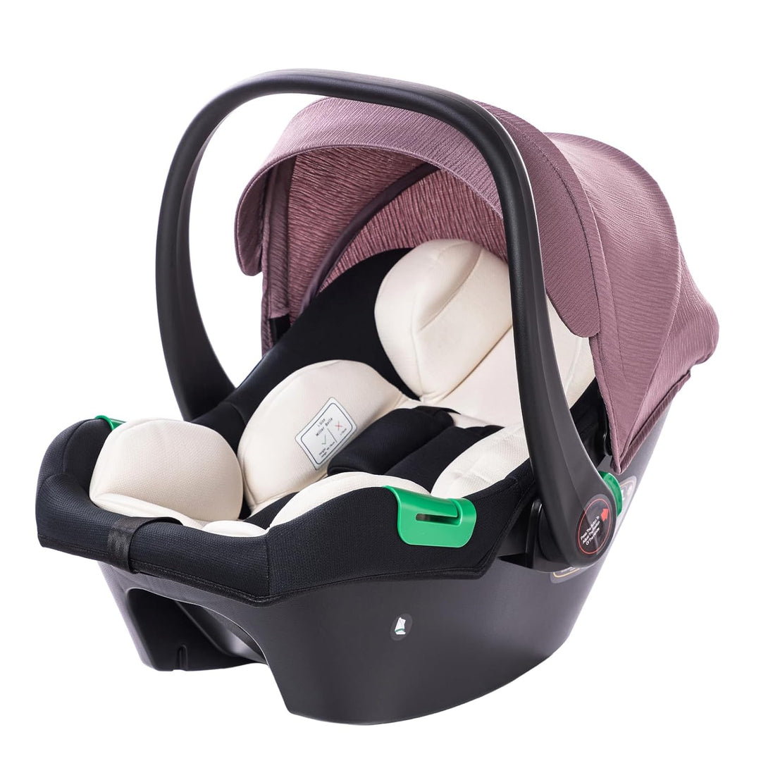 BEBBY Kinderwagen 3 in 1,Kinderwagen Buggy Mit Babyschale,Mit Höhenverstellbarer buggy Komplettset F