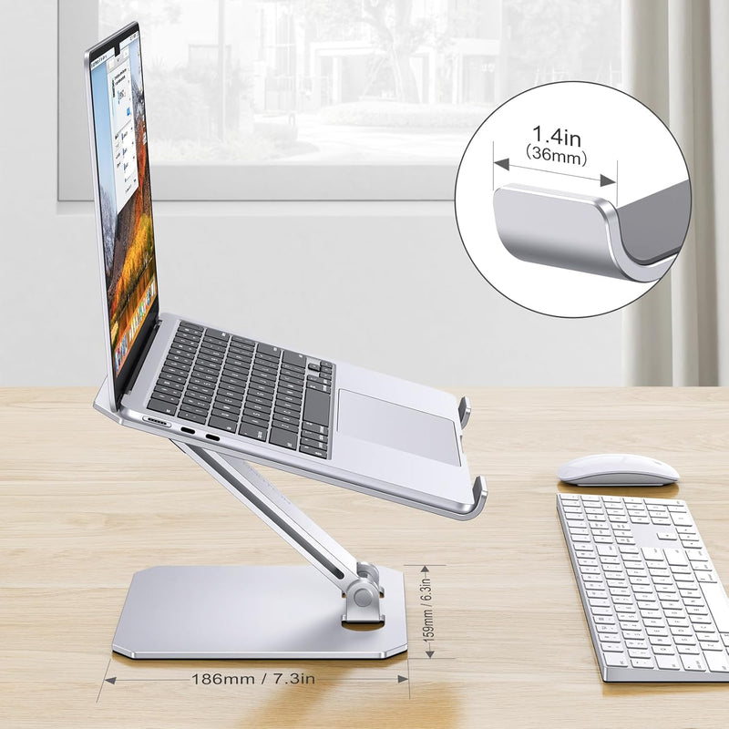 OMOTON Laptop Ständer Höhenverstellbar, Ergonomischer Aluminium Faltbarer Notebook Ständer, Laptop H