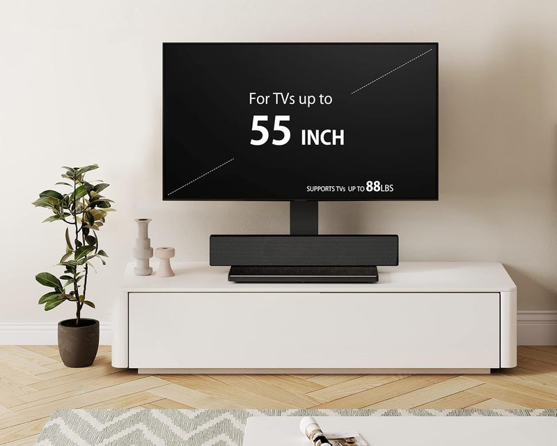 FITUEYES TV Standfuss TV Ständer für 27-55 Zoll LCD LED OLED Plasma Flach & Curved Fernseher Höhenve