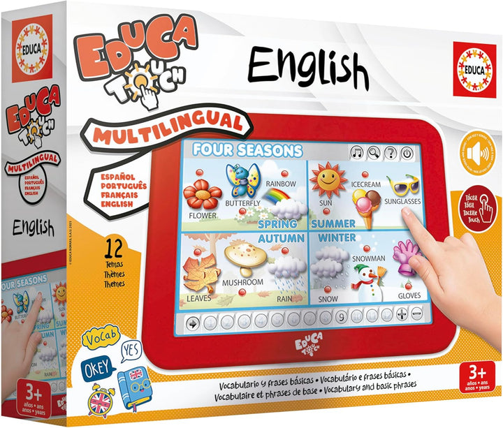 Educa Touch Junior Lernspiel für Kinder, Mehrfarbig (15438) Englisch, Englisch