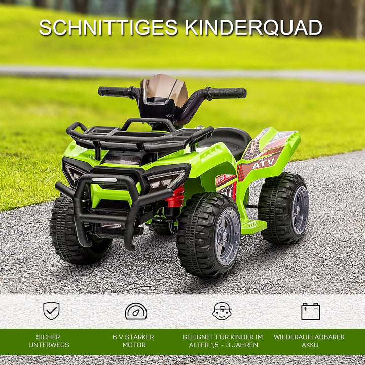 HOMCOM Mini Elektro-Quad Kinder Elektro ATV Frontlicht Kinderfahrzeug Elektroquad für 18-36 Monate K