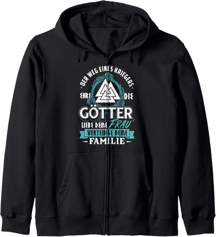 Weg eines Kriegers - Wikinger & Valhalla Geschenk Kapuzenjacke