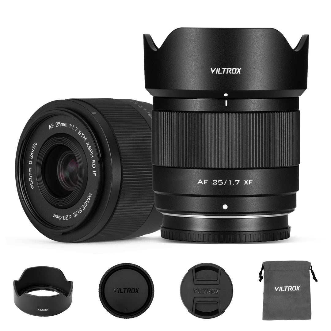 VILTROX 25mm F1.7 Air XF Pocket Dispo Objektiv AF F/1.7 X-Mount Portable Shot für Fuji Einsteigerobj