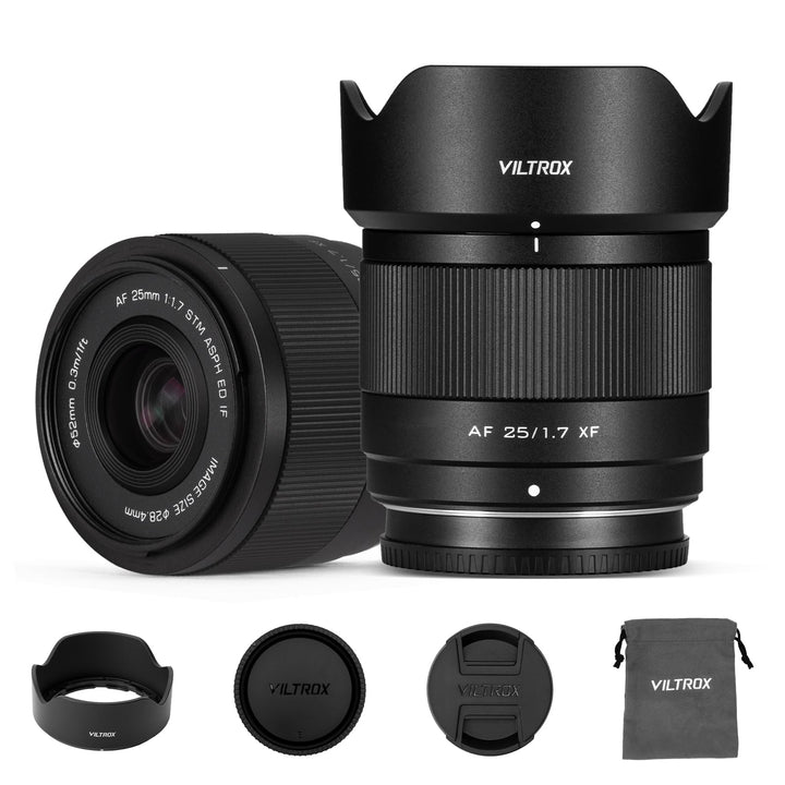 VILTROX 25mm F1.7 Air XF Pocket Dispo Objektiv AF F/1.7 X-Mount Portable Shot für Fuji Einsteigerobj