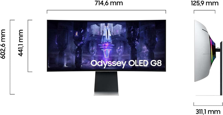 Samsung Odyssey OLED G8 Gaming Monitor S34BG850SU, 34 Zoll, OLED-Panel, UWQHD-Auflösung, FreeSync Pr