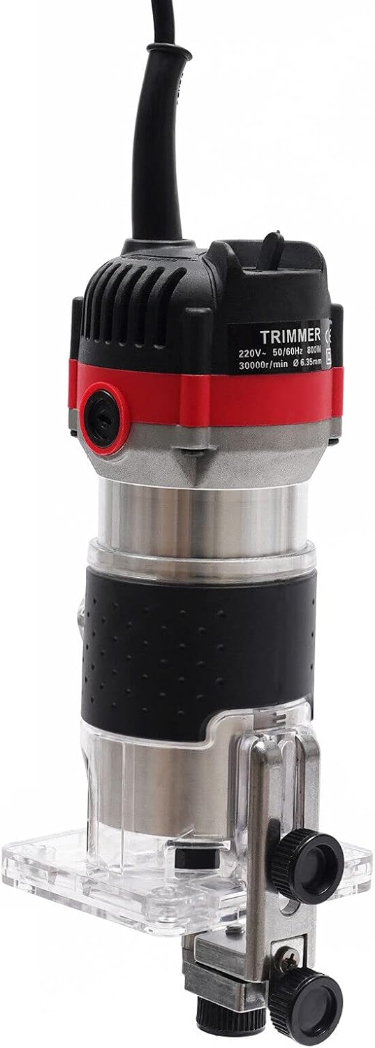 Oberfräse Trimmer Elektrik Holz Laminergerät Router Oberfräse 1/4" 800W Kantenfräse Multifräse Holzf