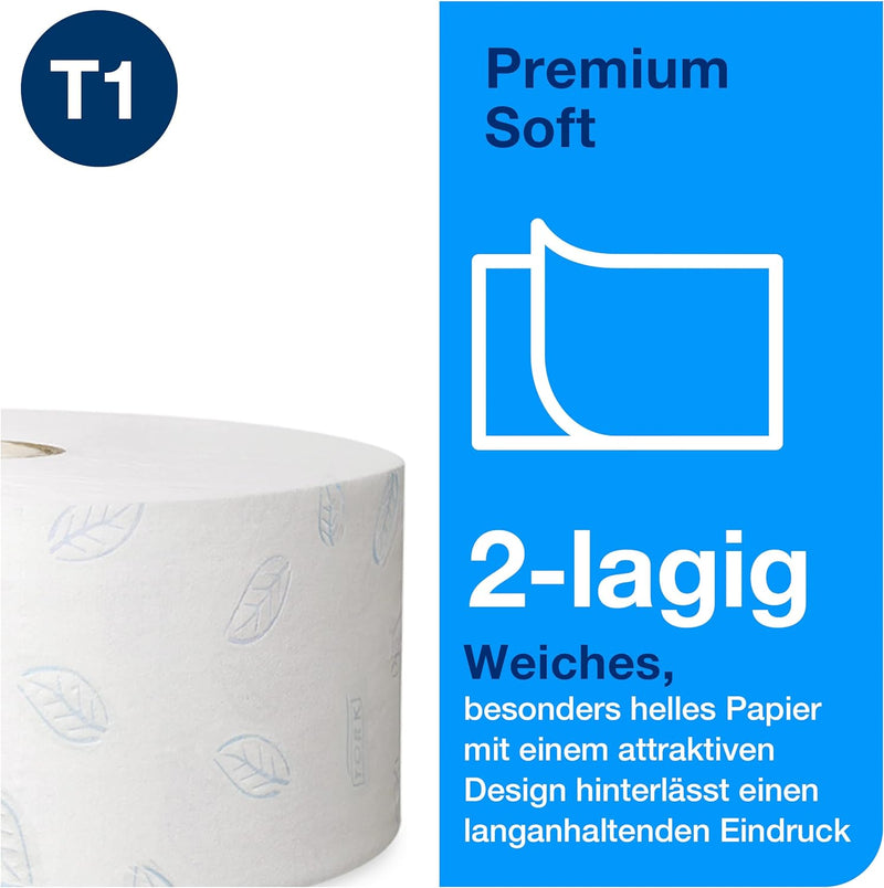 Tork 110273 weiches Jumbo Toilettenpapier in Premium Qualität für das Tork T1 Jumbo Toilettenpapiers