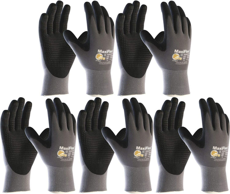 vasalat Schutzhandschuhe Maxiflex Endurance Arbeitshandschuhe Gr. 12/5 Paar Grösse 12 (5er Pack) gra