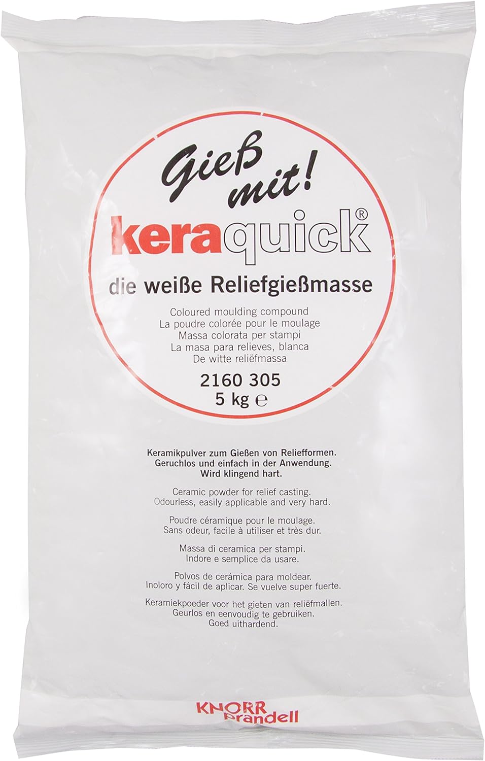Knorr Prandell 212160005 keraquick Giessmasse 5 kg Weiss