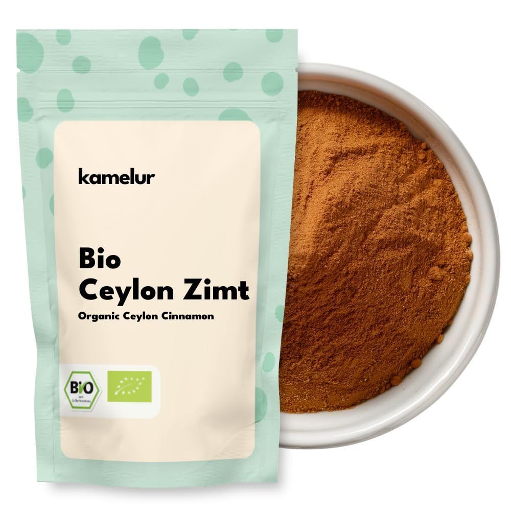 Kamelur 1kg BIO Ceylon Zimt Pulver - aromatisches Ceylon Zimtpulver, Cumarin-Gehalt max. 0,01%, ohne