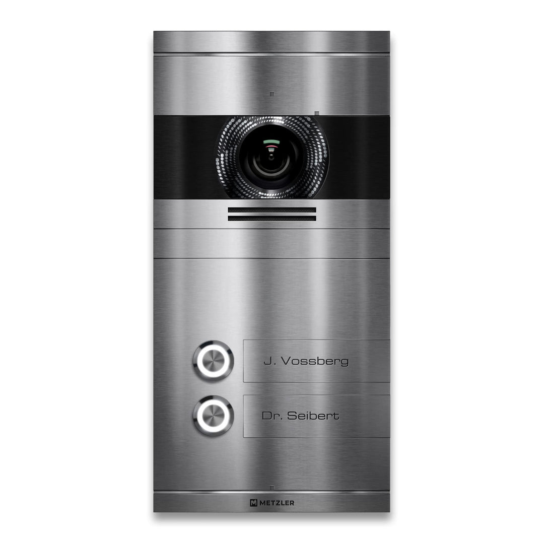 Metzler Video Türsprechanlage 2 Familienhaus | Türklingel mit Kamera FullHD | Opt. 7" Monitor | Smar