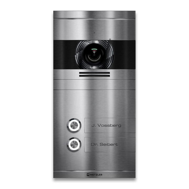 Metzler Video Türsprechanlage 2 Familienhaus | Türklingel mit Kamera FullHD | Opt. 7" Monitor | Smar