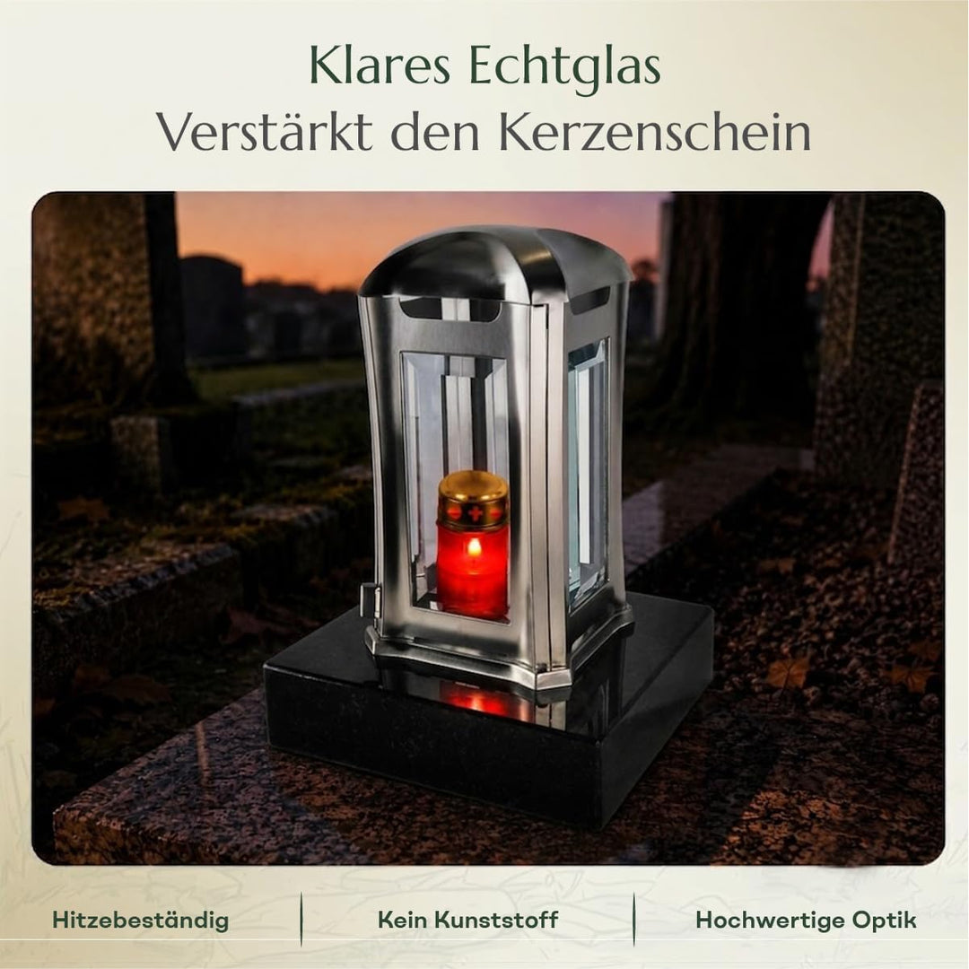 designgrab AEL5AGB1Swed Grablampe Venezia aus Edelstahl, Silber, 13 x 13 x 24 cm