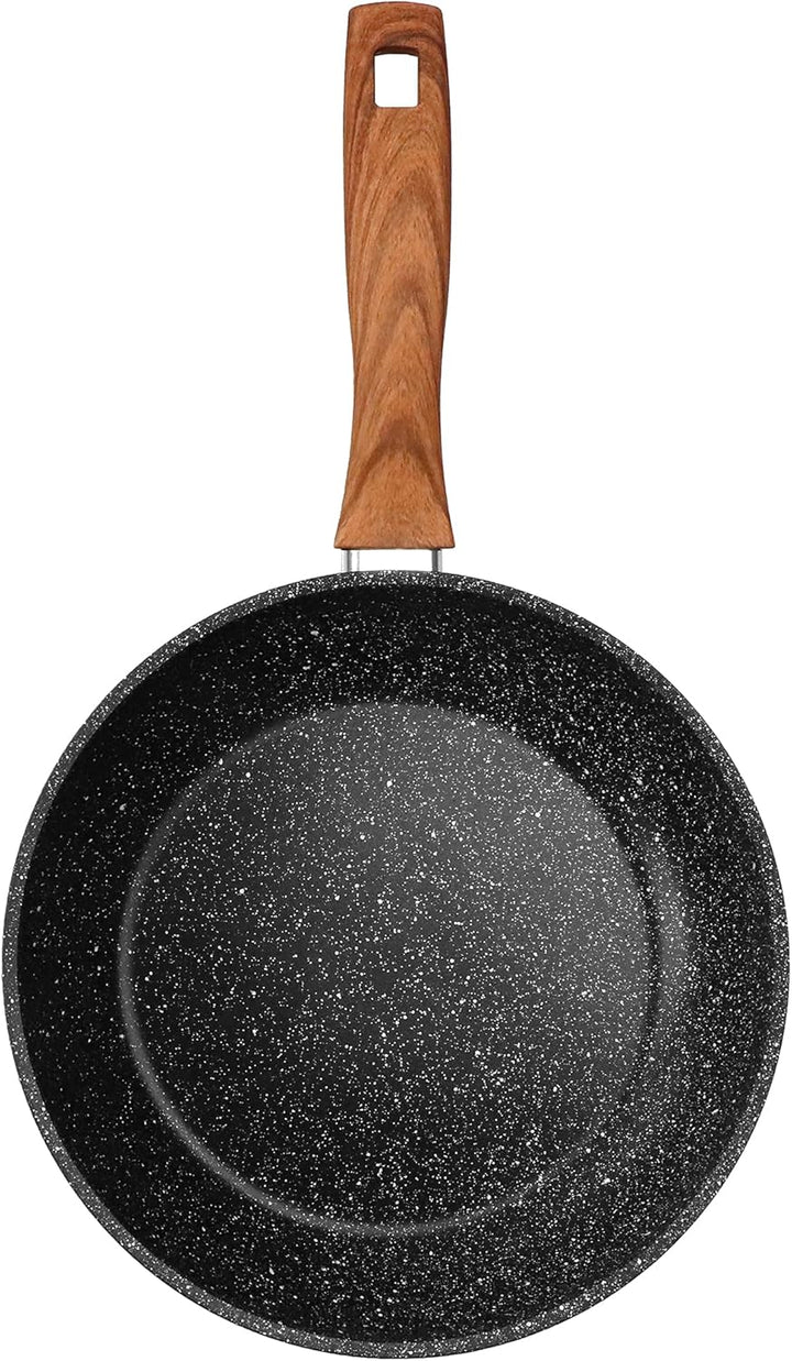 STONELINE Back to Nature Bratpfanne 24 cm, Made in Germany, antihaft beschichtete Pfanne mit echten