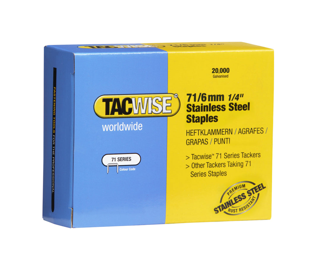 Tacwise 1014 Edelstahlklammern (71/6mm,20.000 Stück)
