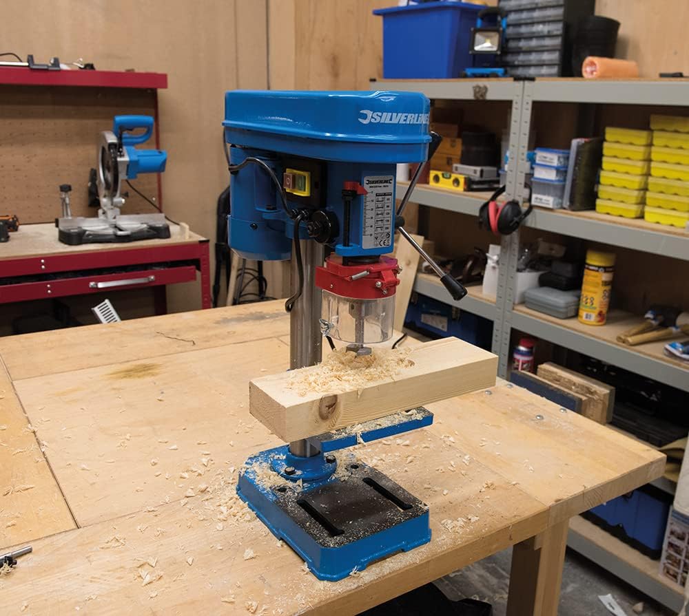 Silverline 262212 Heimwerker-Säulenbohrmaschine, 350 W, 250 mm