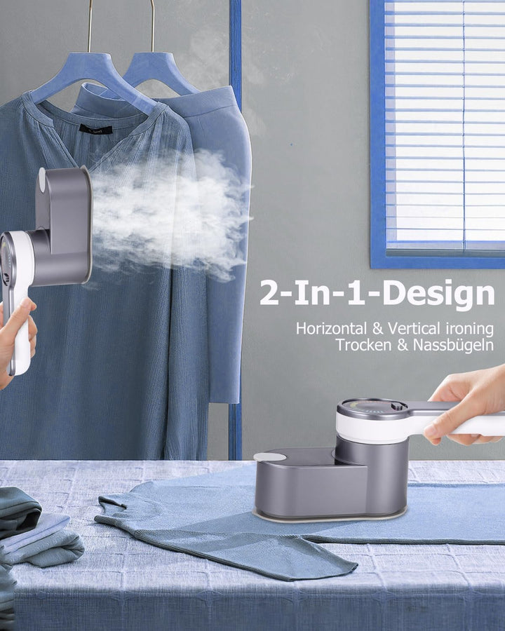 Reise Dampfglätter Reisebügeleisen 1200W Tragbare Steamer dampfglätter für Kleidung 2-in-1 Handheld