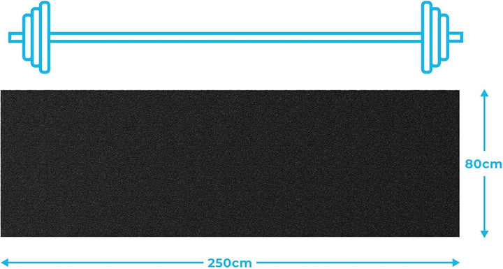 Fitness Mad Maschinenmatte (2,5) 250 cm x 80 cm, 250 cm x 80 cm