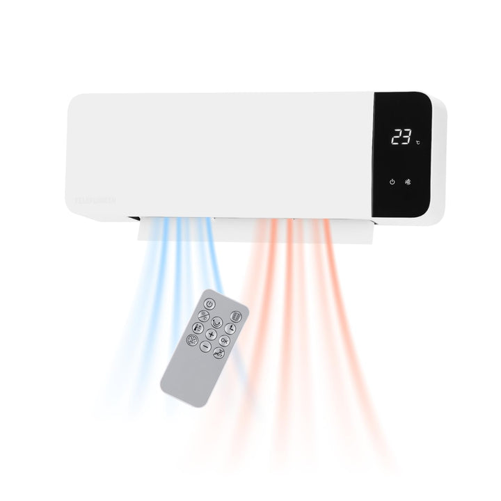 Telefunken Keramik Wandheizlüfter PTCWH-2000W | LED-Display mit digitalem Thermostat & Fernbedienung