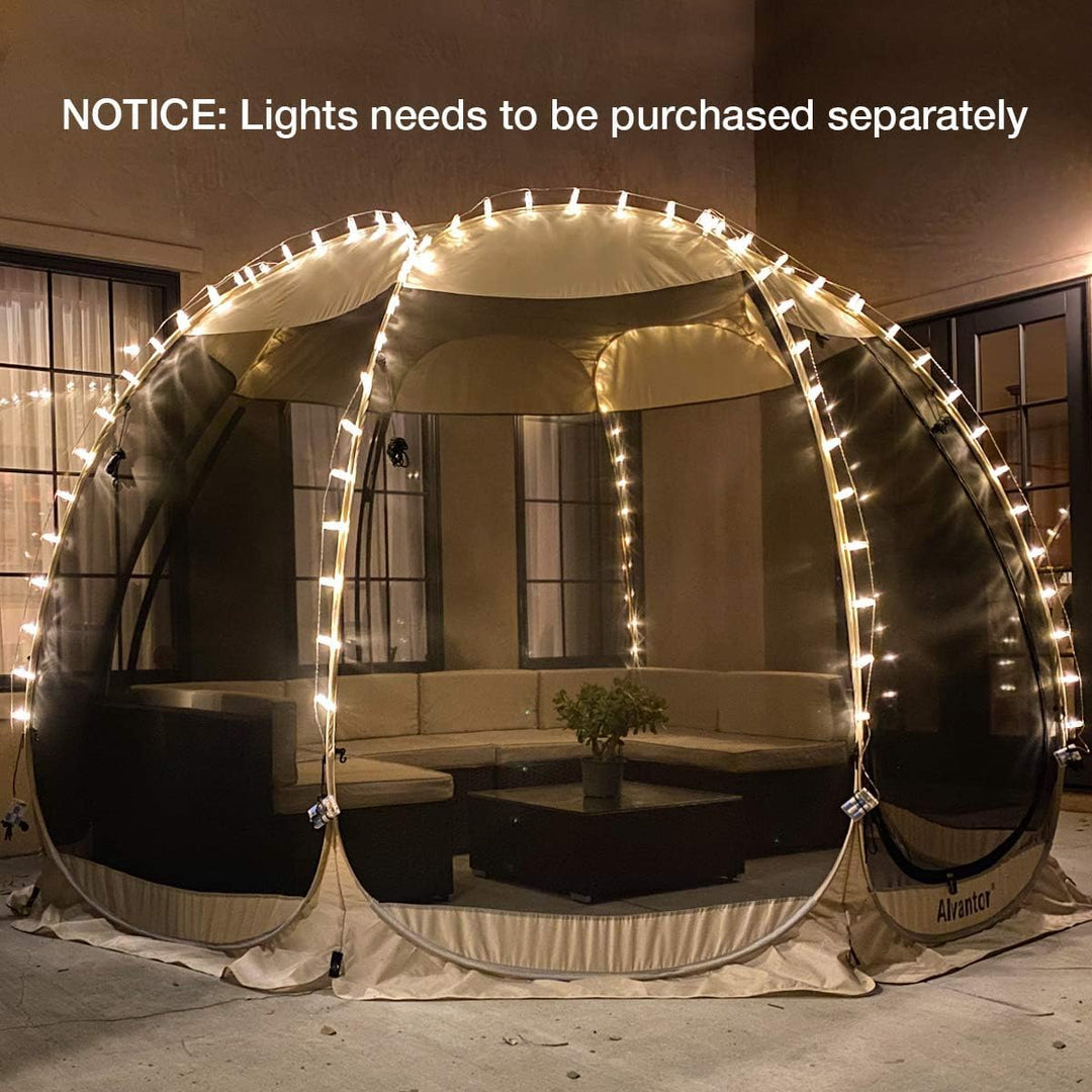 Alvantor Pavillon Screen House für 6, 10, 15 Personen, Pop-Up-Iglu-Zelt mit Moskitonetz an den Seite