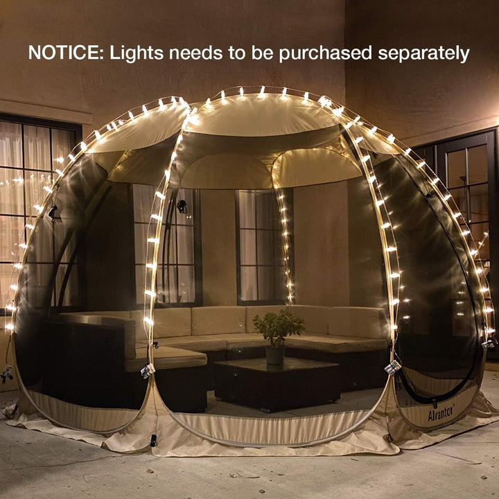 Alvantor Pavillon Screen House für 6, 10, 15 Personen, Pop-Up-Iglu-Zelt mit Moskitonetz an den Seite