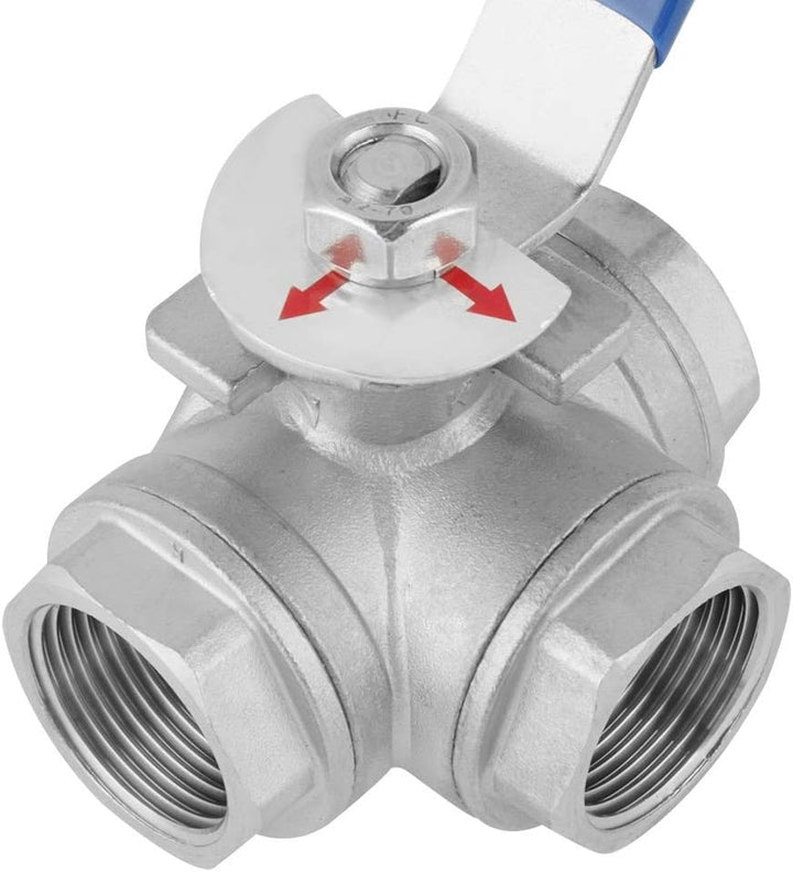 Edelstahl Kugelhahn Typ T mit Dreiwegeventil Innengewinde 1 Zoll DN25 Einfache Bedienung Reparatur u