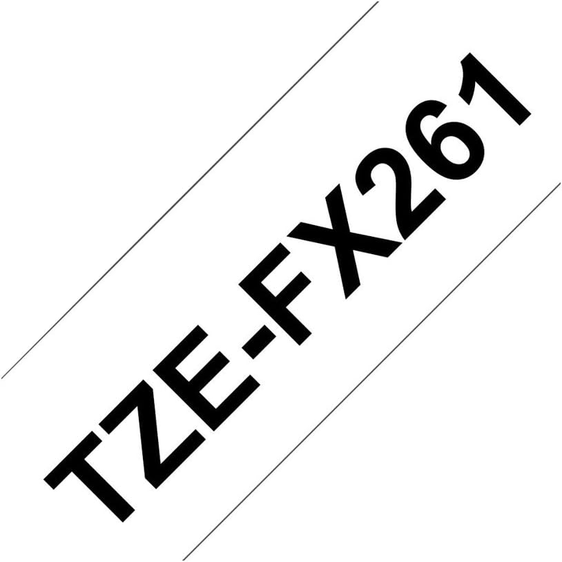 Brother Original P-touch Flexi-Schriftband TZE-FX261 36 mm, schwarz auf weiss (u.a. für Brother P-to