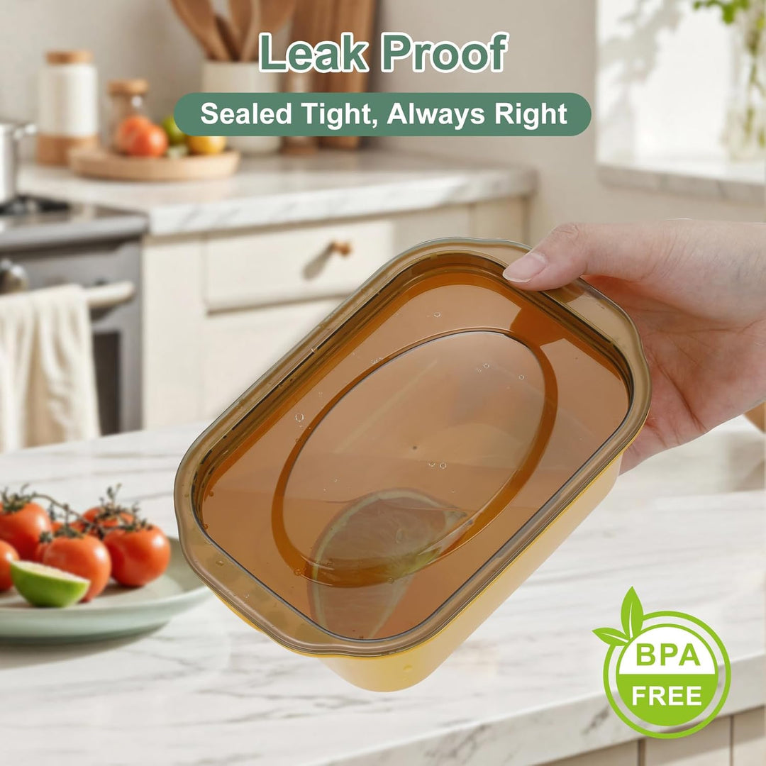 VINATO Frischhaltedosen mit Deckel 10er Set – 1100ml Gefrierdosen aus BPA-freiem PP, stapelbare Vorr