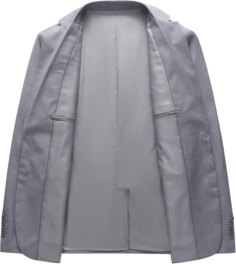 KUDMOL Herren Anzug 2 Stücke Slim Fit Anzug Business Hochzeit Formal Dinner Zwei Knöpfe Smoking Anzu