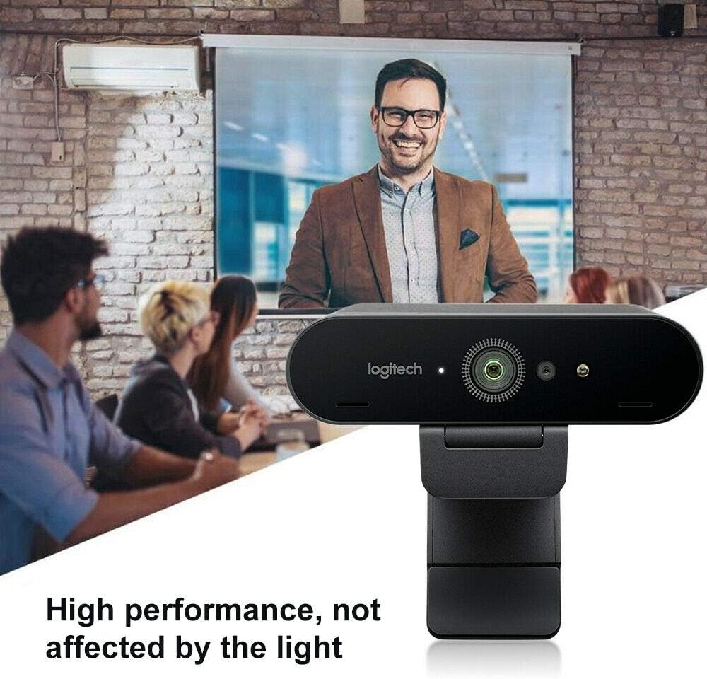 Logitech Brio Webcam (90 fps, USB 3.0, 4096 x 2160, Autofokus, 5-fach digitaler Zoom, Microp)