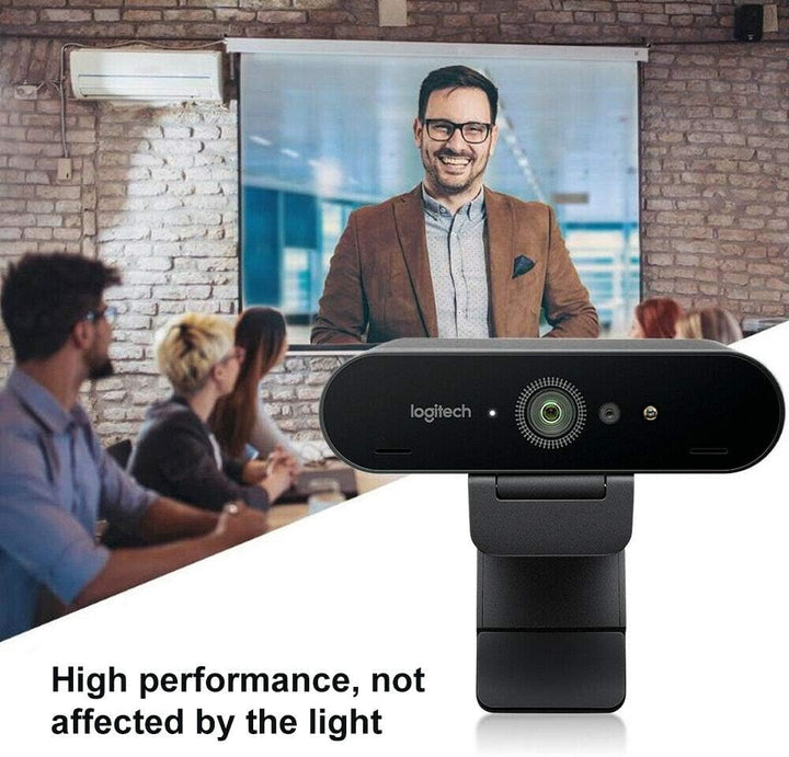 Logitech Brio Webcam (90 fps, USB 3.0, 4096 x 2160, Autofokus, 5-fach digitaler Zoom, Microp)