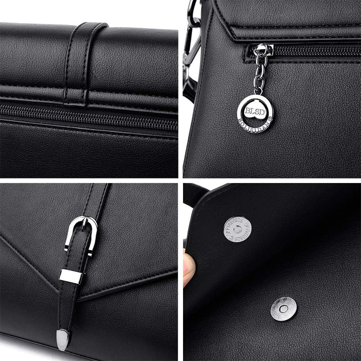 Coolives Damen Umhängetasche aus PU-Leder Kleine Schultertasche Elegant Handtasche Tasche für Dame E