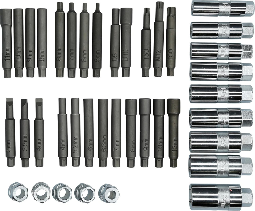 BRILLIANT TOOLS BT651050 Stossdämpfer-Werkzeug-Satz | 39-tlg. [Powered by KS TOOLS]
