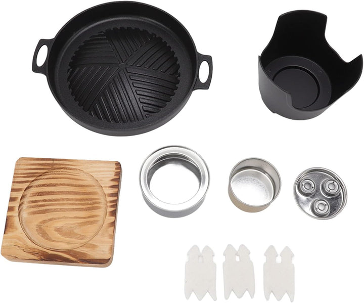 Camping Grill, Schwarz Mini Stilvoller Antihaft Grill Mobil, Tragbarer Kleiner Holzkohlegrill für Ca