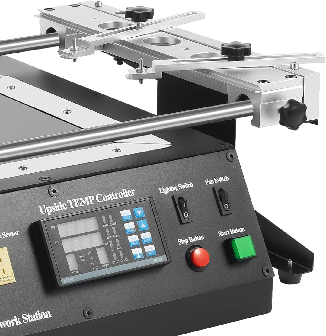 BGA Rework Station 1250W mit Ober- und Unterhitze – IR Lötstation mit 8 Temperatursegmenten, Präzisi