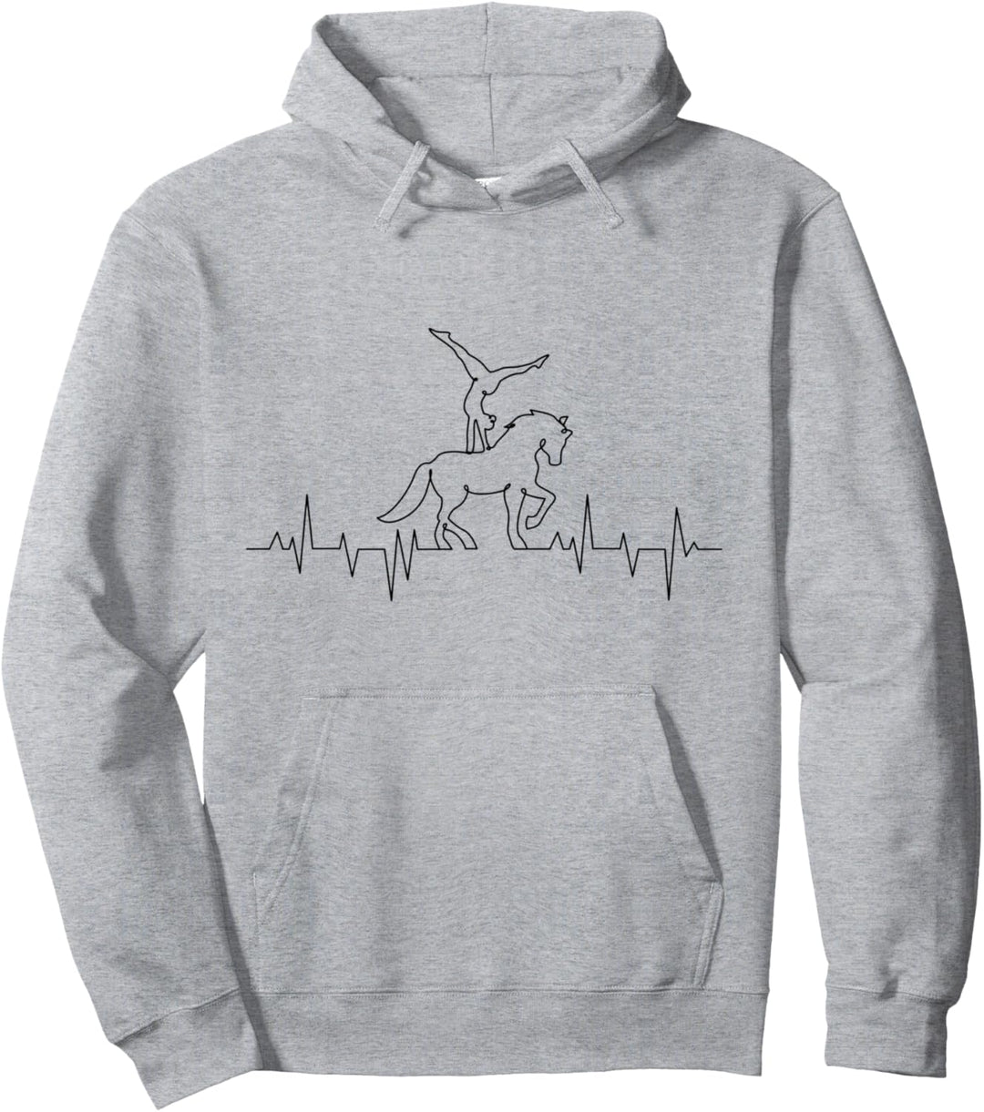 Voltigieren Herzschlag Volti Reiterin Pferde Mädchen Damen Pullover Hoodie