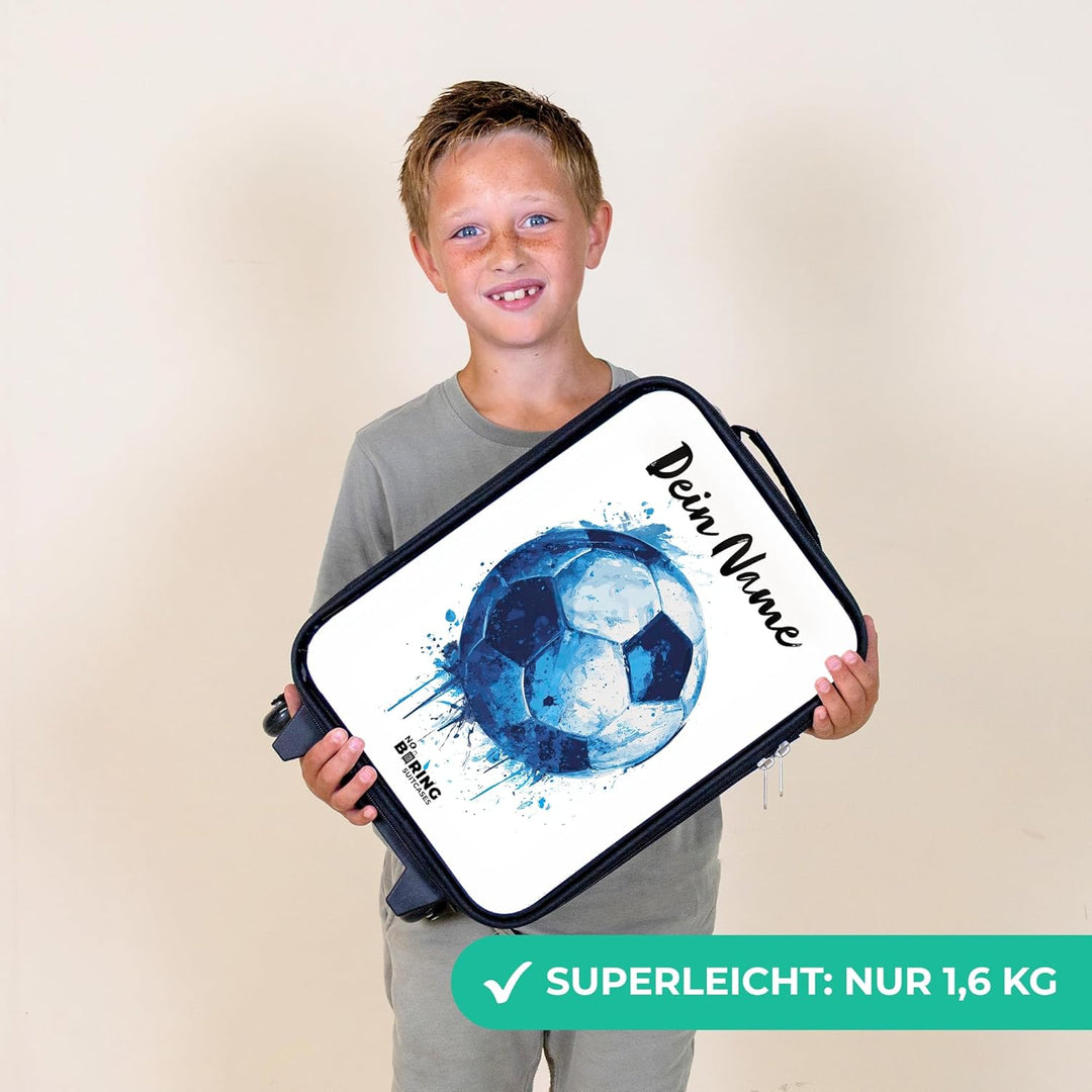 NoBoringSuitcases.com® Kinderkoffer Klein Personalisiert mit Name 48x31x19 cm Reisekoffer Kleiner Ki