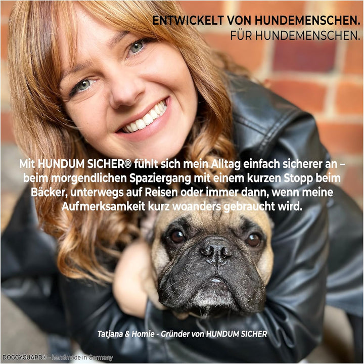 Anti-Diebstahl Hundehalsband & Leine für kleine Hunde - Abschliessbar & schnittfest, handgemachtes S
