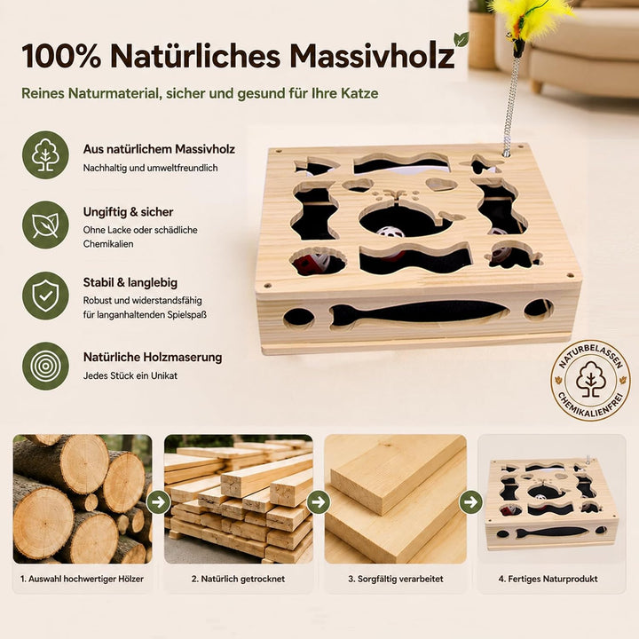 Kratzkiste für Katzen Kratzpuzzle Kratzboxen Schleifpapier für Katze (Standardgrösse), Standardgröss
