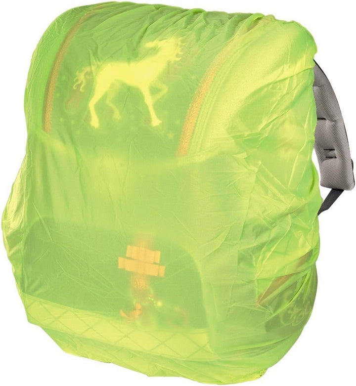 Hama Regenschutz für Schulranzen, Gummiband, Aufbewahrungstasche, 2 Stück Neongelb 2 Pièces Regensch