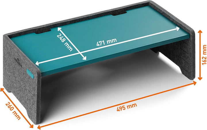 Durable Monitor Ständer Effect für Monitore und Laptops, höhenverstellbar, aus 60% recyceltem PET-Fi