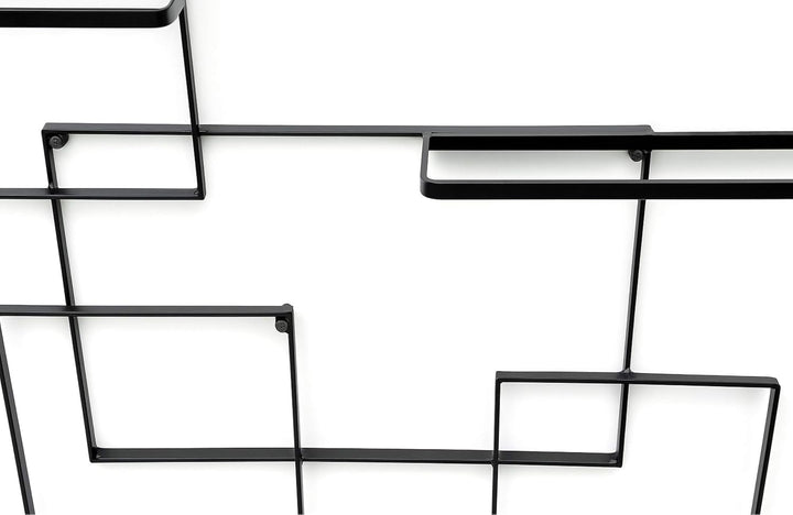 DanDiBo Weinregal Metall Schwarz Black Line Flaschenständer Flaschenregal Flaschenhalter Wandregal