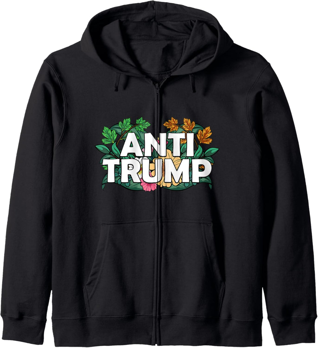 RESIST Floraler Anti-Trumpf Politischer Protest Amerika Kapuzenjacke