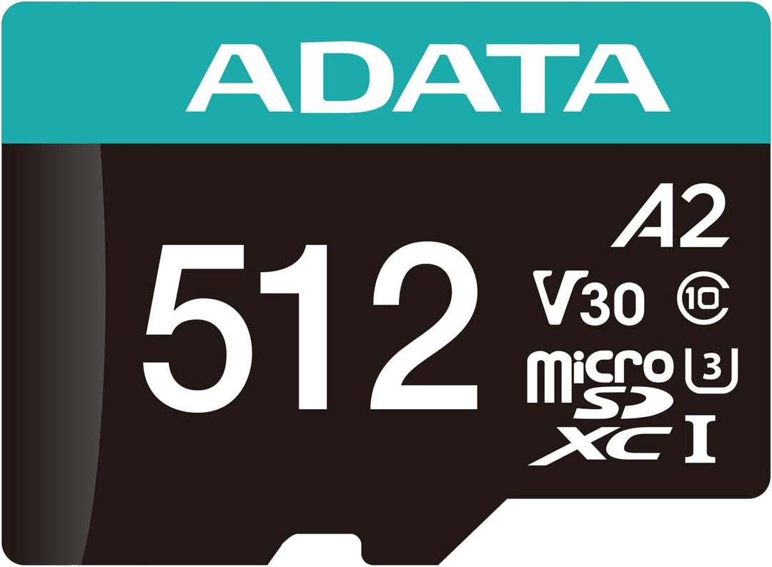 ADATA Premier Pro 512GB microSDXC/SDHC UHS-I U3 Class 10(V30S) Speicherkarte, schwarz 100/80 MB/s 51