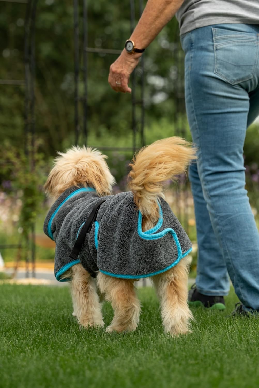TrendPet Dampfhund Premium Bademantel für Hunde, Supersaugfähig und in 11 Grössen verfügbar - Passen
