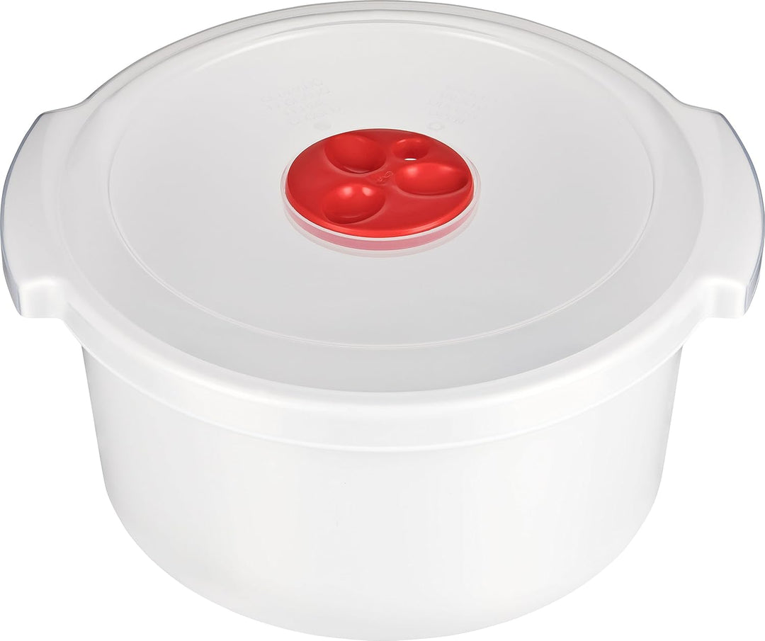 Kigima Mikrowellen - Kochtopf - Starter -Set 3-teilig Töpfe 0,5L, 1L, 2L Weiss, Töpfe 0,5L, 1L, 2L W